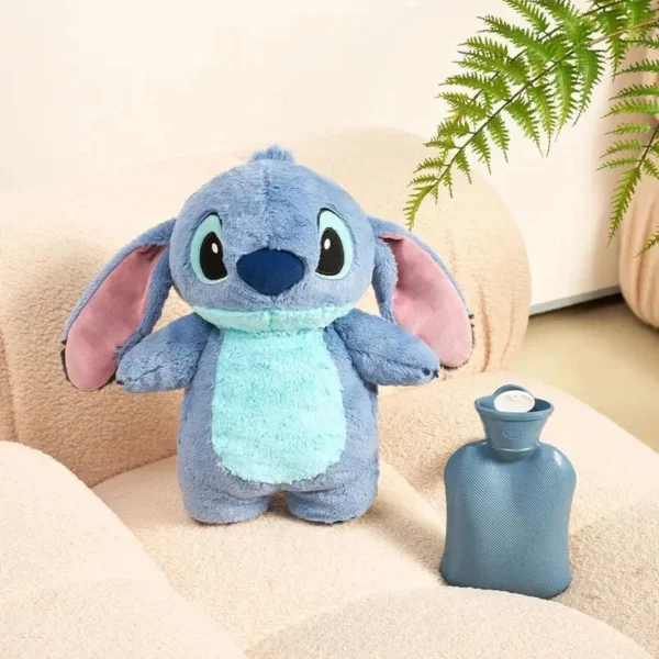 Disney Stitch Kışlık Büyük Peluş Sıcak Su Torbası - Kadınlar İçin Evde Su Doldurmalı El Isıtıcı, Kız Arkadaşa Tatil Hediyesi