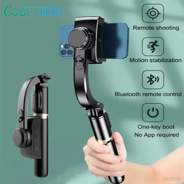 Yeni Telefon Gimbal Sabitleyici, Kablosuz Bluetooth Smartphone Canlı İçin Selfie Sopa Tripod Sabitleyici Tutucu Braketi